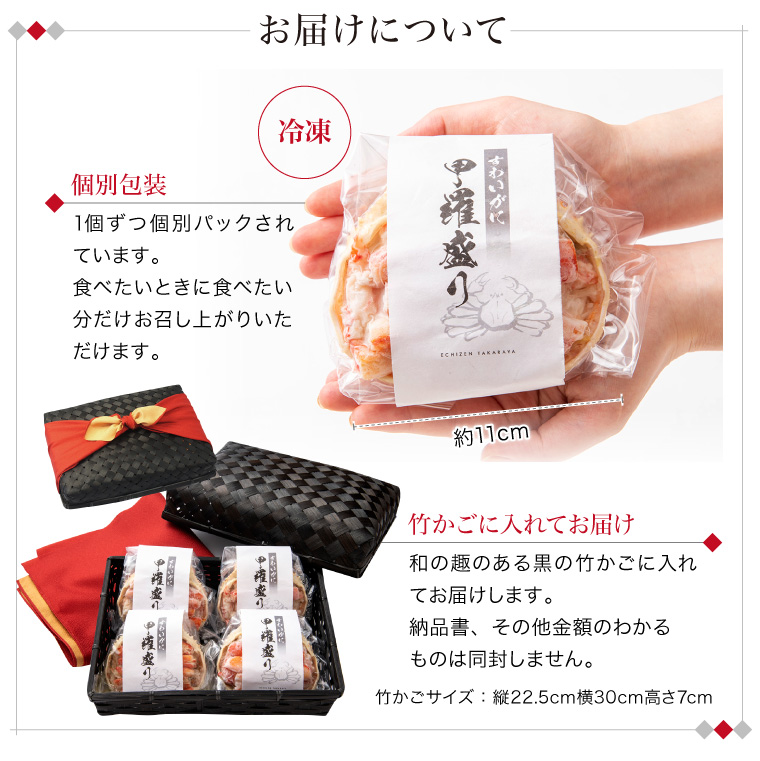 ずわいがに 甲羅盛り カナダ産（3個セット）