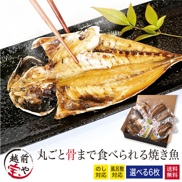 焼かずにそのまま 丸ごと骨まで食べられる焼き魚6枚セット【常温】