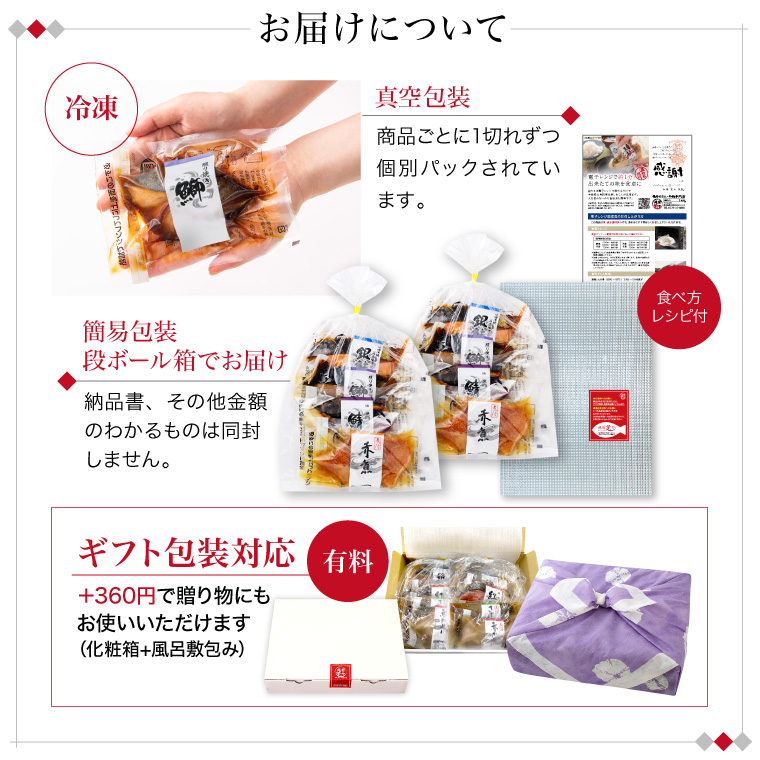 骨取り総菜4種8切-お届けについて